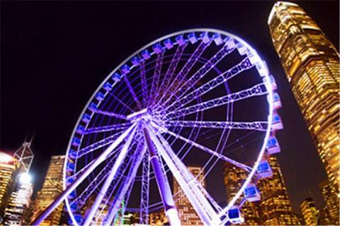 香港中环摩天轮+直通巴士1天